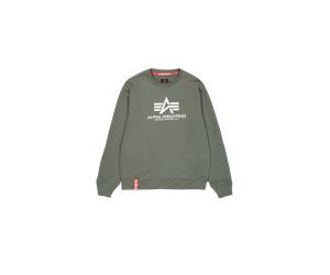 Alpha Industries Basic Big Logo Sweatshirt pour homme Taille L - Vert