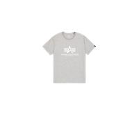 Alpha Industries Basic Big Logo T-Shirt pour homme Taille 2XL - Gris/Blanc