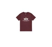 Alpha Industries Basic Big Logo T-Shirt pour homme Taille 2XL - Rouge foncé