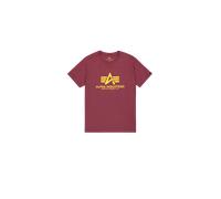 Alpha Industries Basic Big Logo T-Shirt pour homme Taille M - Bourgogne Rouge