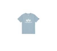 ALPHA INDUSTRIES T-Shirt bleu clair / blanc, Taille S