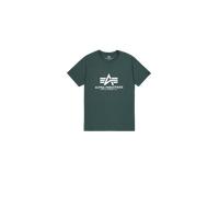 Alpha Industries Basic Big Logo T-Shirt pour homme Taille S - Vert marine