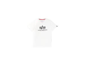 Alpha Industries Basic Big Logo V-Neck T-Shirt pour homme Taille 3XL - Blanc