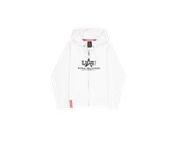 Alpha Industries Basic Big Logo Zip Hoodie pour homme Taille L - Blanc