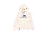 Alpha Industries Basic Big Logo Zip Hoodie pour homme Taille L - Blanc