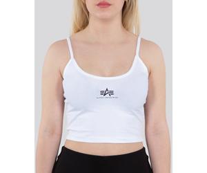 Alpha Industries Basic Crop SL Top dames, blanc, taille XL pour femmes