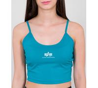 Alpha Industries Basic Crop SL Top dames, turquoise, taille XS pour femmes
