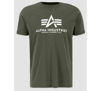 Alpha Industries Basic Reflective Print T-Shirt, vert, taille S pour homme