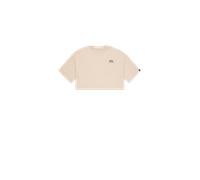 Alpha Industries Basic Small Logo Cropped PP T-Shirt pour femme Taille S - Beige