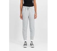 Alpha Industries Basic Small Logo Jogger Pantalon de jogging pour femme Taille S - Gris/Blanc