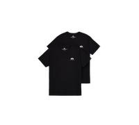 Alpha Industries Basic Small Logo T-Shirt 2 Pack pour homme Taille 3XL - Noir