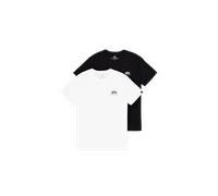 Alpha Industries Basic Small Logo T-Shirt 2 Pack pour homme Taille M - Noir/Blanc