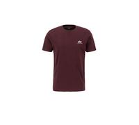 Alpha Industries Basic Small Logo T-Shirt pour homme Taille L - Rouge foncé