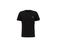 Alpha Industries Basic Small Logo T-Shirt pour homme Taille S - Noir / Magenta