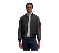 Alpha Industries - Bomber Ma-1 Broderie Arrière Camo - Homme - Vestes - Noir - Taille: M