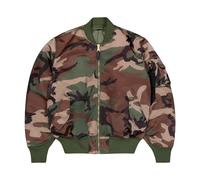 Alpha Industries MA-1 Base Camo Flight UV Veste bombers pour homme Taille M - Camouflage Woodland
