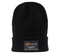 Alpha Industries Bonnet Crew Beanie tricoté en acrylique Noir Homme