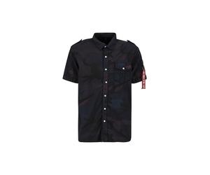 Alpha Industries Camo Slim Shirt Vestes pour homme Taille XS - Noir Camouflage