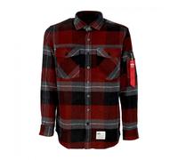 Alpha Industries - Chemise Flanelle Noir Gris - Homme - Chemises - Multicolore - Taille: M