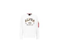 Alpha Industries College Camo Sweatshirt pour homme Taille XS - Blanc