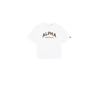 Alpha Industries College T-Shirt pour homme Blanc