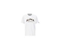 Alpha Industries College T-Shirt pour homme Taille XS - Blanc