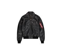 Alpha Industries CWU-45/P Leather Slim Vestes en cuir pour homme Taille S - Noir