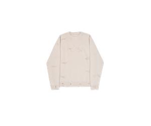 Alpha Industries Distressed Logo Sweatshirt Tricots pour homme Taille XL - Beige