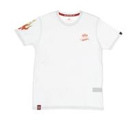 Alpha Industries - Flame Tee Hot Wheels T-Shirt - Homme - Tops - Blanc - Taille: XL