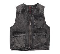 Alpha Industries - Gilet en Denim Noir à Fermeture Éclair - Homme - Vestes - Noir - Taille: L