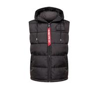 Alpha Industries Hooded Faux Down Puffer Vest Doudoune pour homme Taille L - Noir