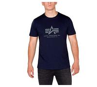 ALPHA INDUSTRIES T-Shirt bleu foncé / gris, Taille XL
