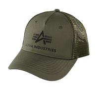 Alpha Industries Homme Casquettes // Casquette Trucker mesh Basic vert Réglable