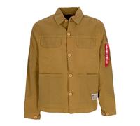 Alpha Industries, Homme, Vestes, Beige, Taille: S Veste Overshirt Bloc de Couleur Kaki