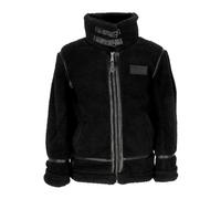 Alpha Industries, Homme, Vestes, Noir, Taille: S Veste Sherpa Teddy Noire avec Col Haut