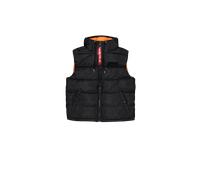 Alpha Industries Hooded Faux Down Puffer Slim Vest Doudoune pour homme Taille 2XL - Noir