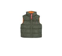Alpha Industries Hooded Faux Down Puffer Slim Vest Doudoune pour homme Taille M - Vert olive