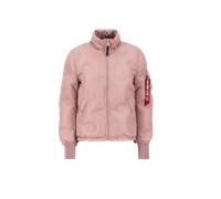 Alpha Industries Hooded Logo Puffer Doudoune pour femme Taille M - Rose