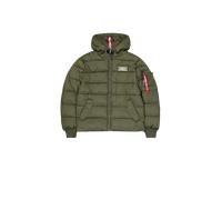 Alpha Industries Hooded Puffer Alpha Faux Down Doudoune pour homme Taille 3XL - Vert foncé