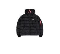 Alpha Industries Hooded Puffer Faux Down Doudoune pour homme Taille L - Noir