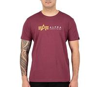 Alpha Industries Indutries Alpha Label T-Shirt pour Homme, Burgundy