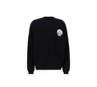 Alpha Industries Japan Wave Warrior Sweatshirt pour homme Taille M - Noir/Blanc