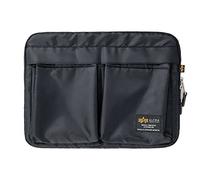Alpha Industries Label Notebook Bag Sac Pratique pour Ordinateur Portable, Dos Mixte, Black, M