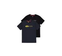 T-shirt Alpha Industries Label (x2) Noir M