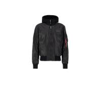 Alpha Industries MA-1 D-Tec Faux Leather Veste bombers pour homme Taille M - Noir