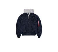 Alpha Industries MA-1 D-Tec Hood Slim Veste bombers pour homme Taille L - Bleu