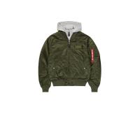 Alpha Industries MA-1 D-Tec Hood Veste bombers pour homme Taille L - Vert foncé