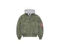 ALPHA INDUSTRIES Veste mi-saison 'MA-1 D-Tec' vert / rouge, Taille S