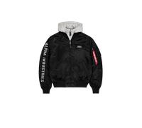 Alpha Industries MA-1 D-Tec Sleeve Embroidery Slim Veste bombers pour homme Taille M - Noir/gris