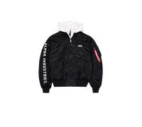 Alpha Industries MA-1 D-Tec Sleeve Embroidery Veste bombers pour homme Taille 3XL - Noir/Blanc
